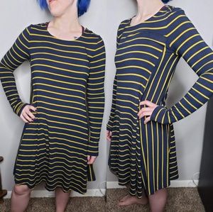 Old Navy Blue and Yellow Striped Dress